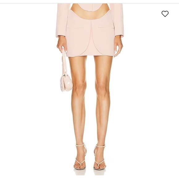 Retrofete Amaka Micro Mini Skirt In Dusty Peach - Picture 1 of 16